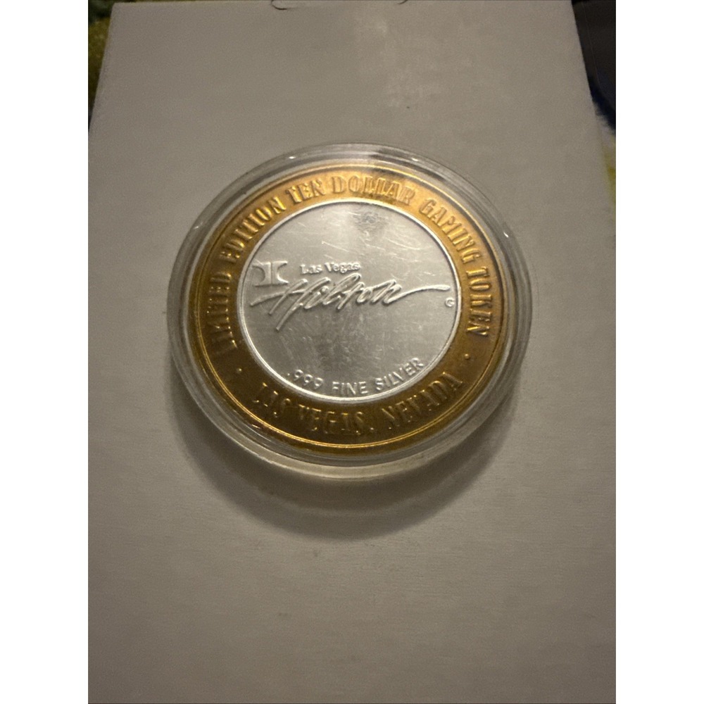 Las Vegas Hilton Limited Edition Ten Dollar Gaming Token .999 Fine Silver Coin
